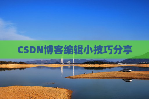 CSDN博客编辑小技巧分享